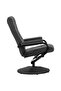 Recliner Chair with Footrest Dark Grey Fabric - 4