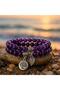 Natural Amethyst Stone Double Layer Bracelet Handmadeenergy and Balance Stone - 6