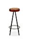 Bar Stools 2 pcs Real Leather - 2