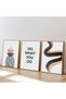 3 Piece Wooden Framed Living Room Hall Kitchen Table Set Set3436
