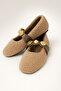 Women's Mink Coin Buckle Ballerinas Byndvt05 - 5