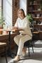 Women's Knitwear Set with Embroidered Detail Sweater and Pants - 6