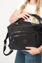 Gabriella Laurent Black Women's Multi-Compartment Waterproof Crinkle Daily Backpack Crossbody Hand and Shoulder Bag - 2