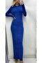 Denim Wash Long Knit Dress - 3