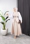 Gamze Skirted Belted Suit - Beige - 5
