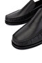 Men's Genuine Leather Black Analin Loafer Shoes - 3