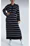 Women's Spanish Sleeve Striped Dress - 2