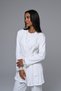 Women's Ecru Lace Detailed Winter Long Sleeve Design Maternity Pajama Set 3-Piece Set