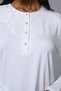 Women's Ecru Lace Detailed Winter Long Sleeve Design Maternity Pajama Set 3-Piece Set - 7