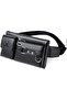 Duchic Men's Leather Crossbody Shoulder Bag – Multi-Pocket Sling Chest Bag black - 3