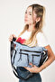 Fabiola Laurent Blue Women's Multi-Compartment Waterproof Crinkle Daily Crossbody Bag