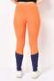 Women Sportswear Fit Training Vector Leggings, Bright Orange - 2