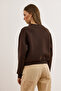 Women's Brown Stitching Detailed Raglan Sleeve Sweatshirt Swt-19000772 - 2