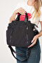 Galivavia Black Women's Multi-Compartment Waterproof Crinkle Daily Crossbody and Shoulder Bag