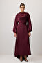 Draped Stone Satin Dress