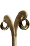 - Irem 3914 Three Color Spiral Steel Hoop Earrings