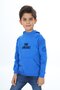 Cobalt Boys' Relax Fit Hooded Pocket Raglan Sleeve Printed Sweatshirt - 2 Thread - 2