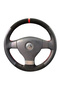 Red Thread Customized Car Steering Wheel Cover Braid Non-Slip Suede For Volkswagen Golf 5 Mk5 VW Pas