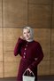 Women's Pleated Knitwear Poncho Dress Set - 3