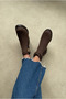 Women's Boots Brown Suede - 5
