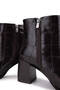 Women's Faux Leather Brown Crocodile Heeled Boots - 5