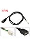 2Pcs Car USB Cable Adapter Extension Cable Adapter 4Pin 6Pin For Car Radio Stereo Auto Accessorie... - 2