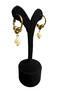 - İrem 3914 7989 Steel Gold Pearl Detailed Hoop Earrings - 2