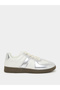 Retro Metallic Panel Sneakers - 2