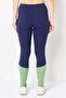 Women Sportswear Fit Training Vector Leggings, Navy - 3