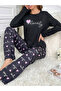 Lovely Text Print Long Sleeve T-Shirt and Pyjama Set - 3