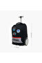Printed Trolley Backpack with Retractable Handle - 18 inches - 2