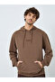 Men Brown Embroidered Relaxed Fit Hoodie - 3