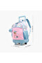 Printed Trolley Backpack with Retractable Handle - 17 inches - 2