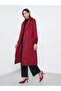 Regular Fit Midi Wool Like Belted Coat with Faux Fur Detail - 2