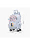 Cat Print Trolley Backpack with Retractable Handle and Zip Closure - 18 Inches - 2
