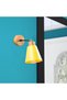 Konikkem Movable Headboard Metal Plated Single Articulated Natural Wood Sconce Yellow Konikkem-N-619 - 5