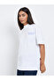 Women White Floral Graphic Oversized T-Shirt - 3