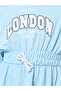 Girls Light Blue Printed Sweatshirt Dress - 3