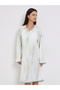 Printed Long Sleeve Nightdress with Lace Trim - 2