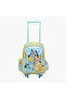 Bluey Print Trolley Backpack with Retractable Handle and Zip Closure - 16 Inches - 2