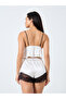 Contrast Lace Trim Crop Top and Shorts Set - 6