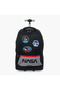Printed Trolley Backpack with Retractable Handle - 18 inches