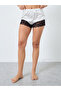 Contrast Lace Trim Crop Top and Shorts Set - 5