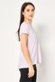 Women Sportswear Fit Short Sleeve Running T-shirt, Lilac - 3