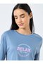 Relax Self Care Dept Slogan Print Sleep T-Shirt Dress - 3