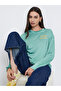 Women Green Slogan Print Long Sleeve T-Shirt