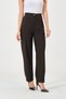 2Xs-10Xl Pleated High Waist Stretch Fabric Bitter Coffee Women's Pants