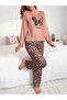 Butterfly Print Long Sleeve T-Shirt and Pyjama Set - 5