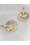 Stainless Steel 3-Piece Removable Hoop Earrings-Gold - 3