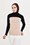 Black Hijab Turtleneck Neck Collar Sleeveless Viscose Plain 1025_01 - 2